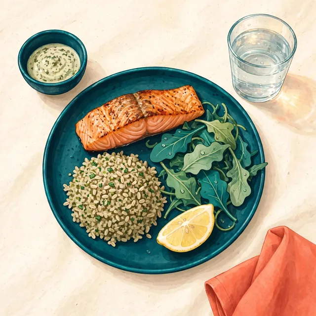 A painted dinner plate in the evening, the kind of plate Dishfin reads